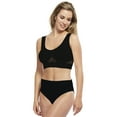 thumbnail image 3 of Carole Martin Slip-On Air Flowing Cooling Comfort Bra - Wire Free - Stretch Cups - One Size Fits All B, C, D and DD Style 7224 Black Medium, 3 of 5