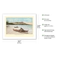 thumbnail image 2 of Native with Outrigger Canoe (Wa’a) - Honolulu Hawaii - Vintage Hawaiian Color Postcard c.1910s - Bamboo Fine Art 290gsm Paper Print (Unframed) 24x32in, 2 of 4
