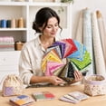 thumbnail image 4 of 50-Pack Precut Fabric Squares with 100% Cotton Material and Assorted Prints, 8X8 Inches, Mixed Colors and Patterns for Quilting and Sewing, 4 of 5