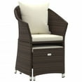 thumbnail image 2 of vidaXL Ensemble de Salon de Jardin 2 Pcs avec Coussins en Rotin Poly Brun, 2 of 5