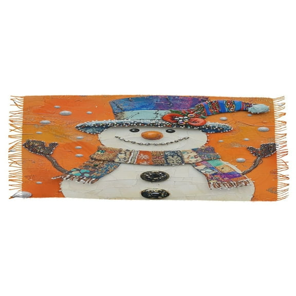 BZSMCE Women Scarf Design Snowman Plainting Simple Pattern Soft Warm Long Large Scarves