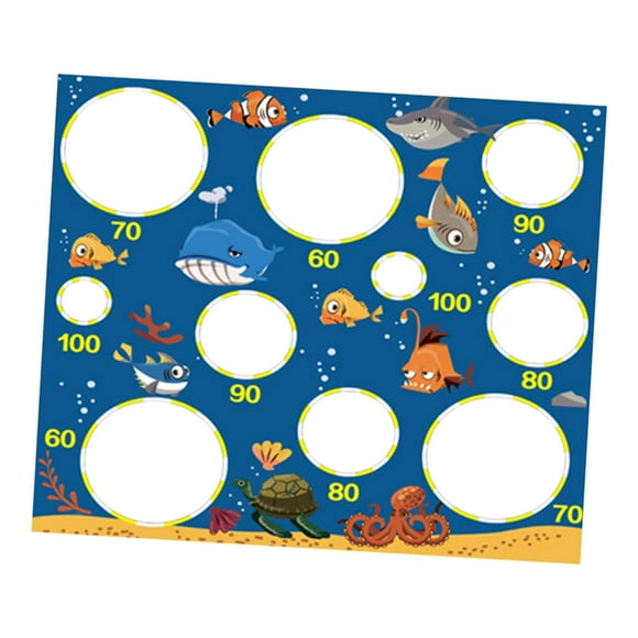 Red de lanzamiento de sacos de arena para niños, 55,12 x 47,24 pulgadas Animal marino azul