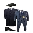 thumbnail image 1 of Men's Gray Three Button Two Flap Front Pockets 3 Piece Peaky Blinders Suit - Peaky Blinders Outfit + Overcoat + Shirt And Hat + Boot By Alberto Nardoni, 1 of 3