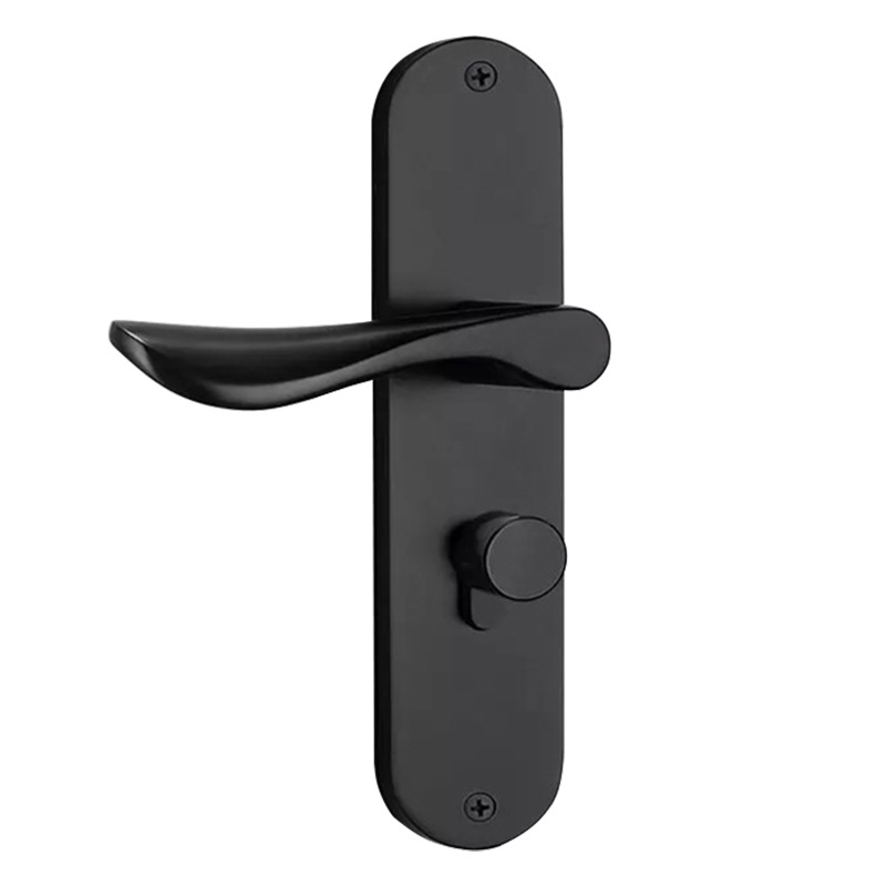 Black lock, room door lock, space aluminum indoor silent bedroom door