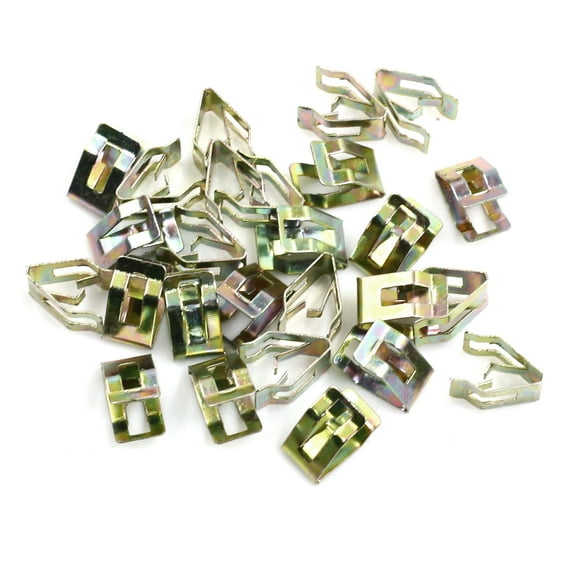 25pcs Universal Bronze Tone Metal Retainer Rivets Clips for Car Console Instrument Dash