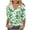 St Patrick's Day-V-White, variant on VALMASS St Patrick's Day 3/4 Sleeve V Neck Shirts Women Casual Cute Print Tee Plus Size Pullover Tops (3XL, White)
