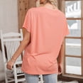 thumbnail image 5 of Xihbxyly Plus Size Blouses for Women, Womens Oversized Cold Shoulder Blouse Short Sleeve V Neck Tops Casual Summer Shirt Tops Soft Loose Tops, 5 of 7