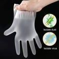 thumbnail image 5 of Pnellth 100Pce/Bag Disposable Gloves Transparent Anti-stain TPE Multi-functional Disposable Plastic Food Prep Gloves Kitchenware Supplies Clear, 5 of 8