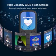 Henotian MP3 Player with Bluetooth 5.3, 32GB HiFi Portable Music Player with 2.01 Screen, Built-in Speaker, Voice Recorder, FM Radio, E-Book Reader