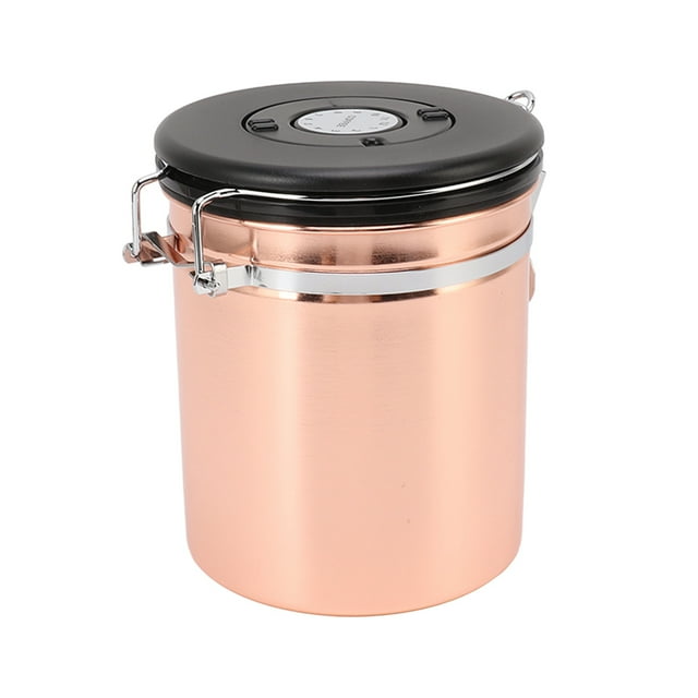 Stainless Steel Kitchen Canister,304 Stainless Steel Coffee Food Storage Container Coffee Canister Maximized Efficiency