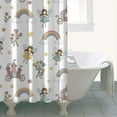 thumbnail image 4 of Fairy Princess Castle Pattern Shower Curtain 36"x72" ,Bathroom Decorative Shower Curtains Set with 12 Hooks,Modern Waterproof Washable Shower Curtain, 4 of 6