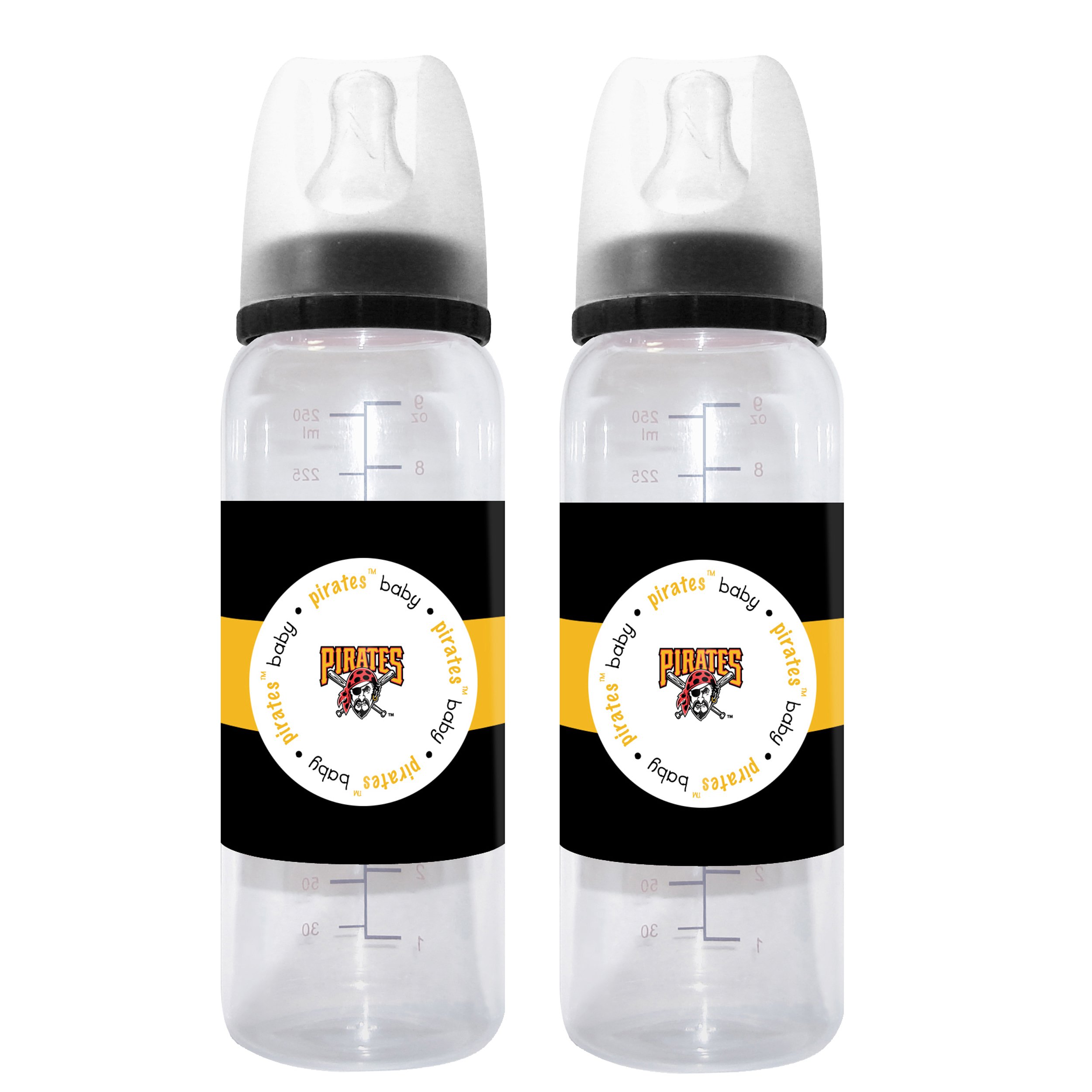 MLB Baby Fanatic Baby Bottle, 2pk, Pittsburgh Pirates