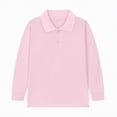 thumbnail image 4 of HCNTES Polo Shirts For Boys 4T Boys Sweater Boys' School Uniform Long Sleeve Polo Shirt, Button Closure, Comfortable Fabric A7 SHIRT(Light Pink,16-17 Years), 4 of 5