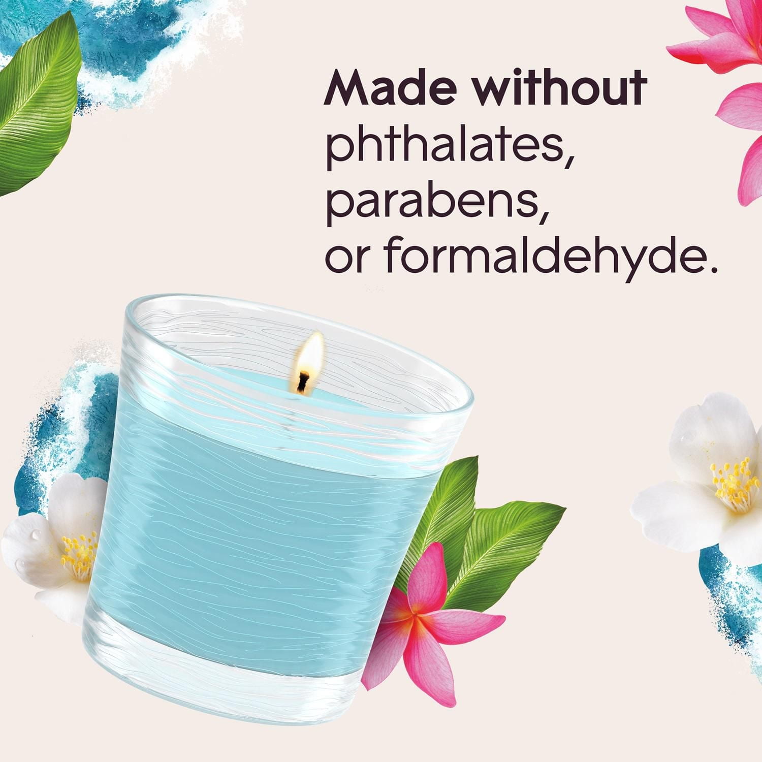 Glade® Scented Candle Air Freshener, Invigorating Aqua Waves, 1 Piece