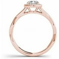 thumbnail image 2 of 1/2 Carat T.W. Diamond Single Halo Criss-Cross Shank 14kt Rose Gold Engagement Ring, 2 of 4