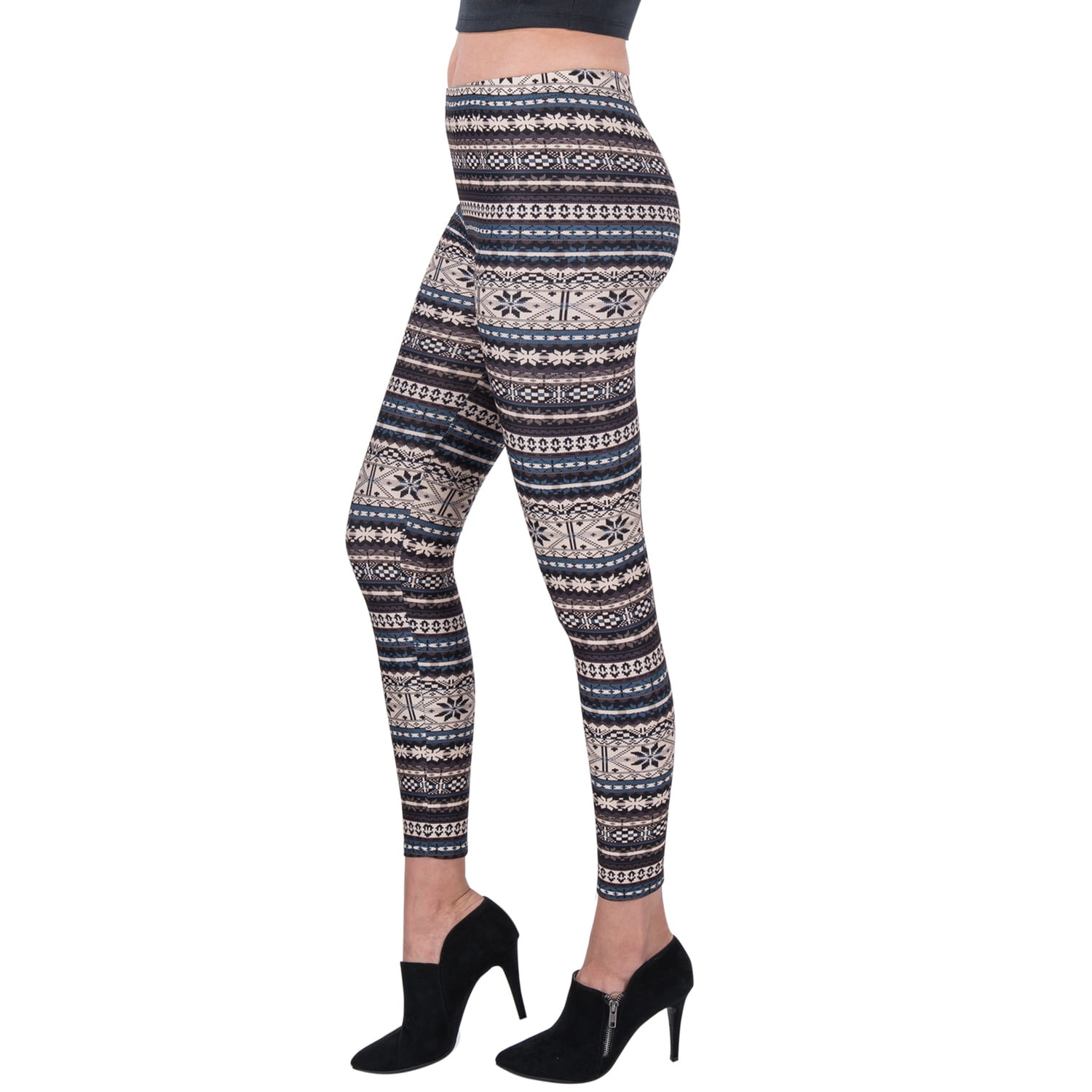 Women's Mid-Waist Full Length Stretchy Active Leggings For Workouts and Yoga