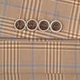 thumbnail image 5 of Porto Filo Men's 2 Piece Beige Windowpane Slim Fit Suit, 5 of 6