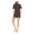 thumbnail image 2 of FLORA Sets Black Pocketed Floral Short Sleeve V Neck Button Up Sleepwear  Size M, 2 of 2