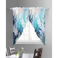 thumbnail image 2 of Coastal Ocean Swag Valances for Windows, Summer Vintage Colorful Coral Rod Pocket Sheer Valances for Large Windows, Swag Toppers Light Filtering for Kitchen Living Room 2 Panels 36''x63'', 2 of 4