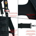 thumbnail image 2 of MELOTOUGH Tool Belt Suspenders Construction Bag Suspenders Padded Work belt Suspenders for Carpenter/Electrician/Roofing/Farmer work Suspension Rig(H Back), 2 of 10