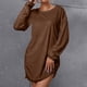 thumbnail image 2 of Vestidos Para Mujer Vestidos de Otoño Casual Suelto Cuello Redondo Suéter de Felpa Vestido de Manga Larga Odeerbi  ODB133394, 2 of 8
