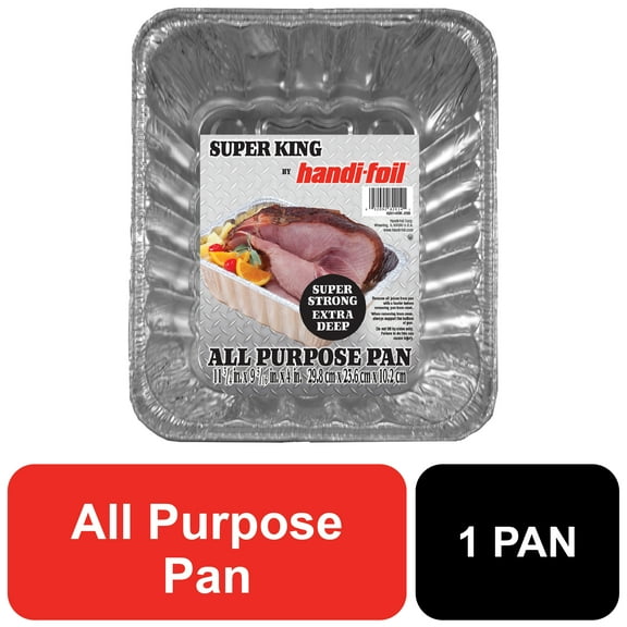 Handi-Foil 11.75" x 9.31" Super King Aluminum Foil All Purpose Pan (1 Pack)