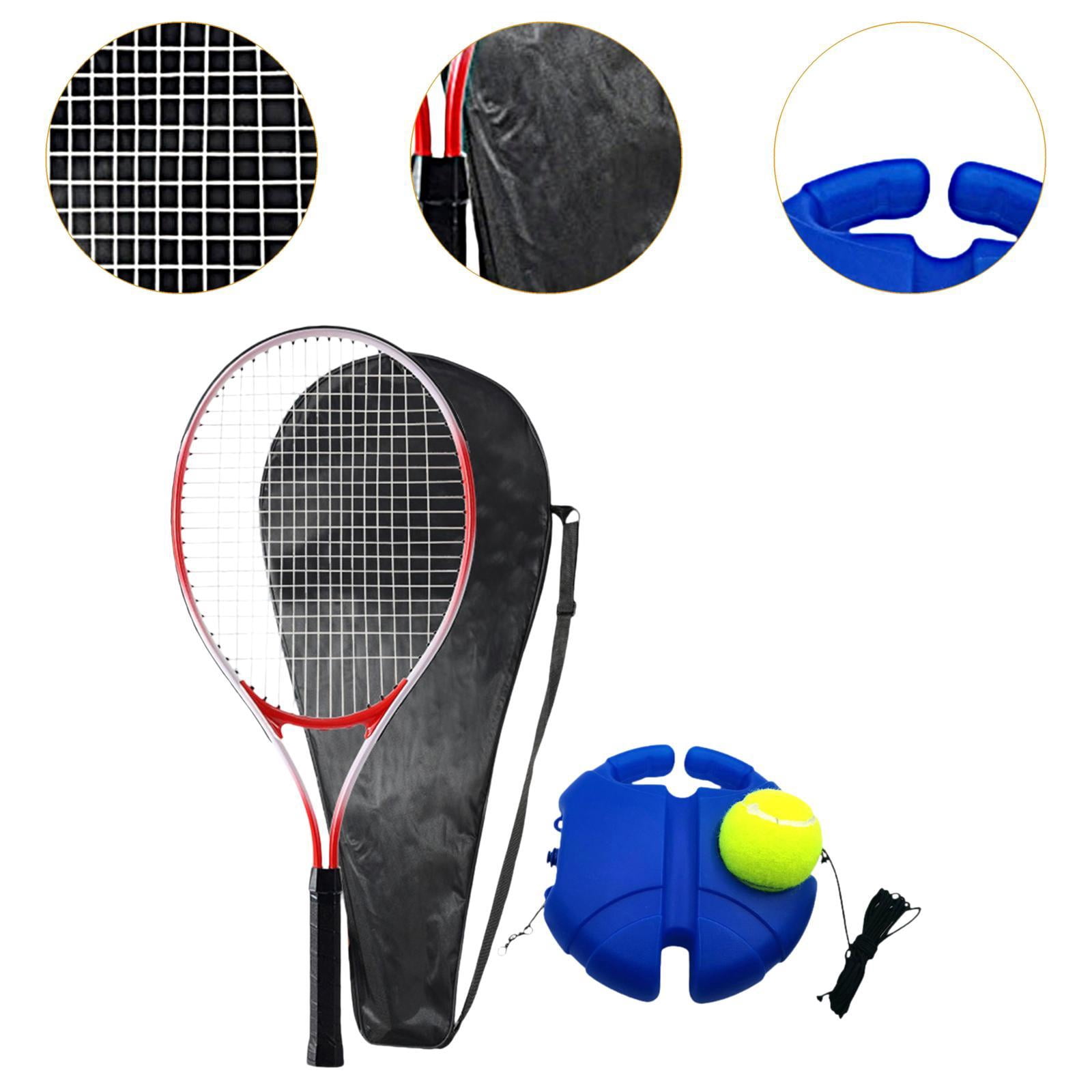 GARENDE Tennis Racket Portable Professional Tennis Training Ball with String Adults Red