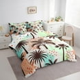 thumbnail image 3 of Erosebridal Literie Océan Mer Plage Format Simple, Ensemble de Lit Arbre de Coco, Ensembles de Literie Patchwork Colorés Format Simple, Ultra Doux Décoratif pour la Chambre Réversible, 7 Pcs, 3 of 7