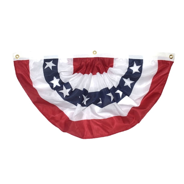 EeaseMX Bandera semicircular de Estados Unidos, pancarta creativa, bandera colgante de poliéster, hermosa bandera de abanico, suministros para fiestas