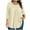 Beige, variant on Diufon Womens Plus Size Tops Summer Casual 3/4 Sleeve Crew Neck Tunics Shirts Dressy Pleated Loose Blouses