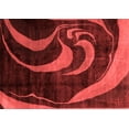thumbnail image 1 of Ahgly Company Machine Washable Indoor Rectangle Abstract Red Modern Area Rugs, 7' x 10', 1 of 4