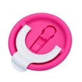 thumbnail image 2 of 40oz Leak Proof Replacement Cup Lid with Double Drinking Spouts - Reusable Straw Cap with Suction Nozzle and Threaded Design for Car Cup Holders and Travel Use - Hot Pink, 2 of 5