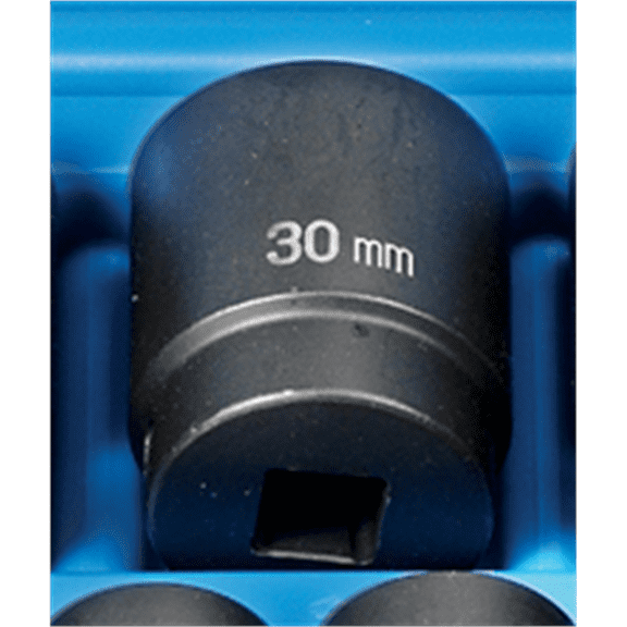 Grey Pneumatic 1/2" Drive x 30mm Standard - 12 Point Socket
