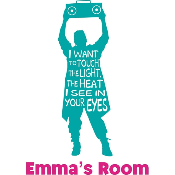 In Your Eyes Song Lyrics Stereo Customized Wall Decal - Custom Vinyl Wall Art - Personalized Name - Baby Girls Boys Kids Bedroom Wall Decal Room Decor Wall Stickers Decoration Size (20x12 inch)