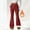 Wine-08, variant on LIBRCLO Womens Yoga Pants Casual Warm Fleece Liner Pants Elastic Waist Slim Fit Flare Leggings Bell-Bottoms Black L