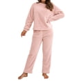 thumbnail image 1 of Pyjama en Molleton d'Hiver pour Femmes, Peluche, Chaud, Manches Longues, Ensemble de Survêtement et Pantalon, Vêtement de Nuit, 1 of 6