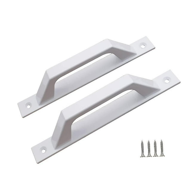Kitchen Plastic Glass Mounted Glass Aluminum Door Handle Aluminum Alloy Door Handle (d White)