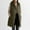 Army Green, variant on Aloohaidyvio Women's Long Quilted Puff Vest Hooded Sleeveless Button Down Cotton Padded Jacket Winter Coat,Sizes M