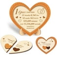 thumbnail image 1 of Tarjeta conmemorativa en forma de corazón, tarjeta de madera para él o ella, tarjeta conmemorativa de boda romántica, tarjeta de felicitación divertida, tarjeta de regalo conmemorativa, 1 of 9