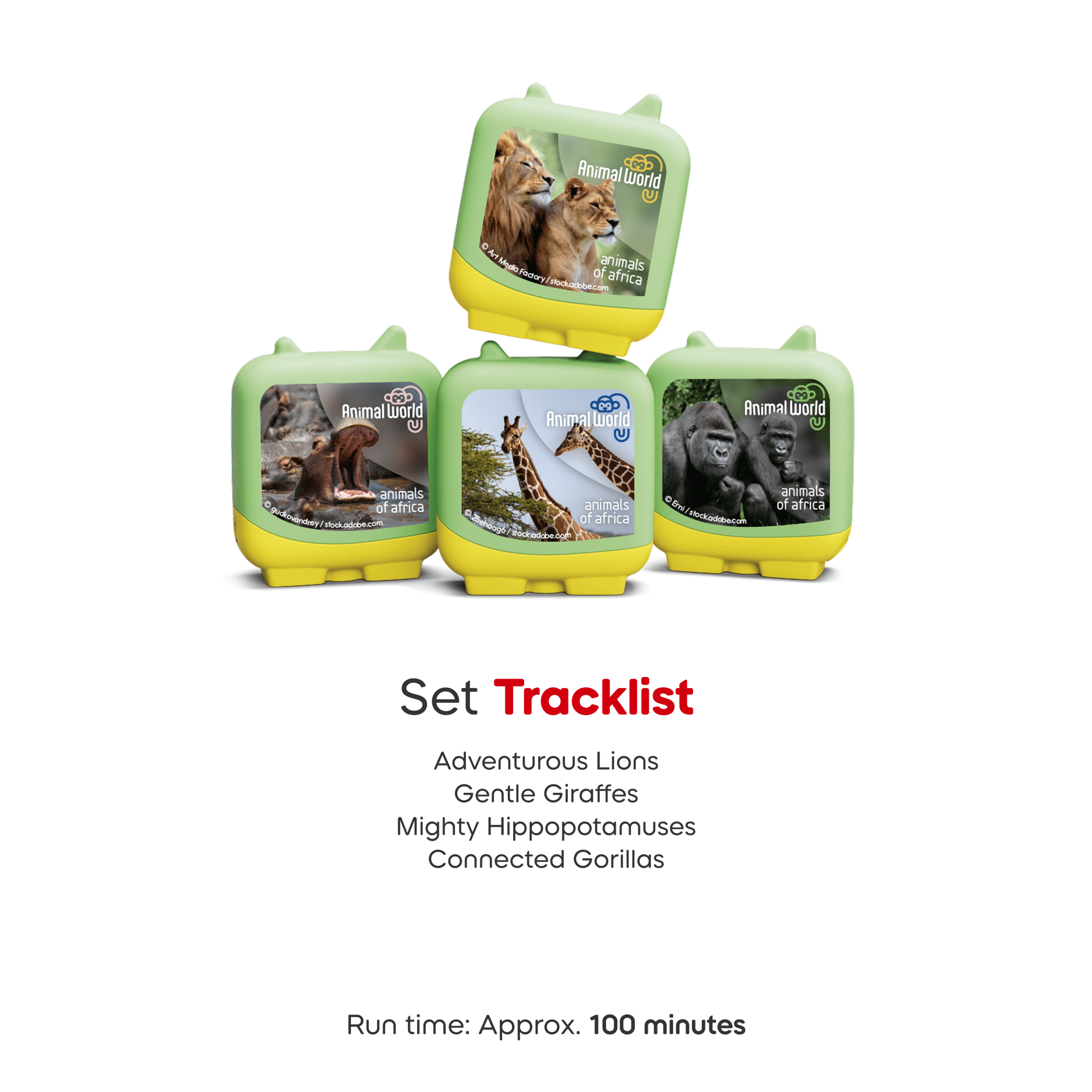 tonies Animal World 5: Animals of Africa Clever Set - 4 Pack, Age Group 5+