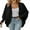 Black, variant on PTHTECHUS Womens Cardigan Open Front Sweater for Women No Button Knit Cardigan Casual Long Sleeve Outerwear with Pockets