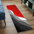 thumbnail image 3 of Hallway Runner Rug 2'x6', Red Black Ombre Long Non-slip Runner Rugs, Modern Geometric Abstract Aesthetics Cream Outdoor Indoor Throw Floor Carpet Mat for Living Room/Bedroom/Kitchen/Office/Laundry, 3 of 9