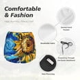 thumbnail image 6 of Picia vintage Starry Sunflower Pattern Women's 2 in 1 Athletic Running Shorts High Waisted Workout Casual Gym Sweat Shorts with Comfy Liner Zipper Pockets-Medium, 6 of 9