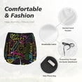 thumbnail image 6 of Lsque Color Summer Printed Women's Running Shorts with Liner Pockets,Elastic Quick Dry Workout Athletic Gym Yoga Shorts,Womens High Waist Shorts-Medium, 6 of 9