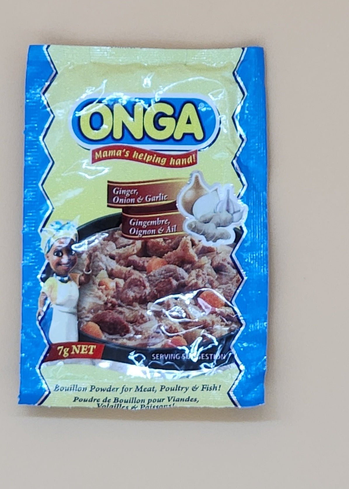 Onga Ginger ,Onion & Garlic Seasoning Bouillon Powder,7g X 12