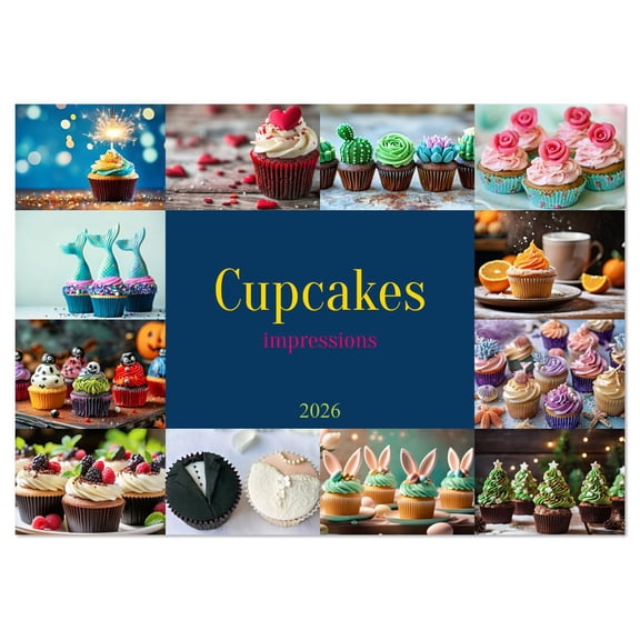 Cupcakes impressions (Monthly Wall Calendar 2026 11.7 x 16.5 (open)), CALVENDO 14 Month Calendar