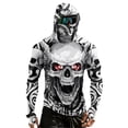 thumbnail image 2 of UPF 50+ Fishing Shirts for Men 3d Skull Motorcycle Riding Balaclava Hooded Tee with Face Cover for Outdoor Hiking, Swimming and Running, 2 of 7