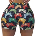 thumbnail image 2 of Uemuo Retro Video Game Pattern Women Workout Impact Shorts Scrunch Butt Lifting Gym Shorts Seamless Booty Biker Shorts-Medium, 2 of 8