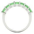thumbnail image 5 of 2.03 ct Brilliant Princess Cut Simulated Green Diamond 14k White Gold Eternity Band SZ 6.75, 5 of 6