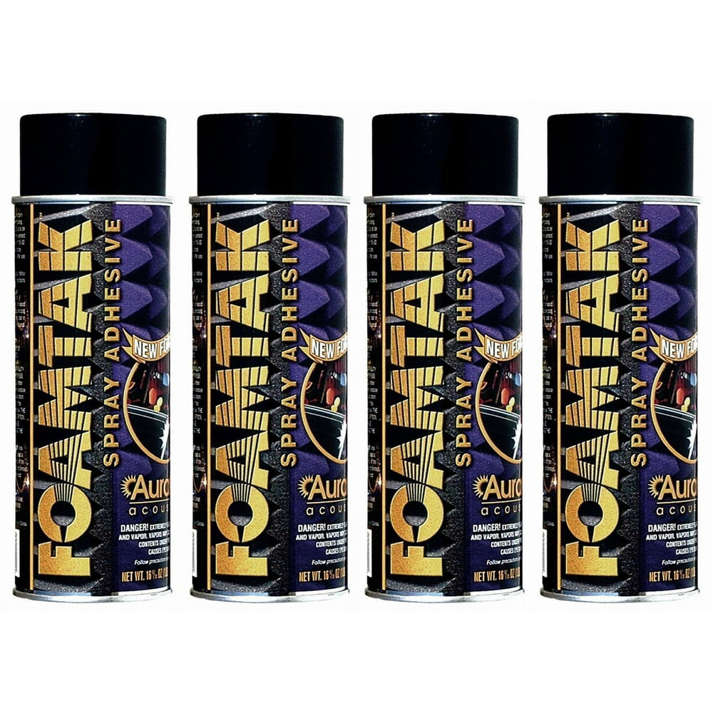 4 PACK of Auralex FOAMTAK Foamtak Acoustic Foam Installation Adhesive
